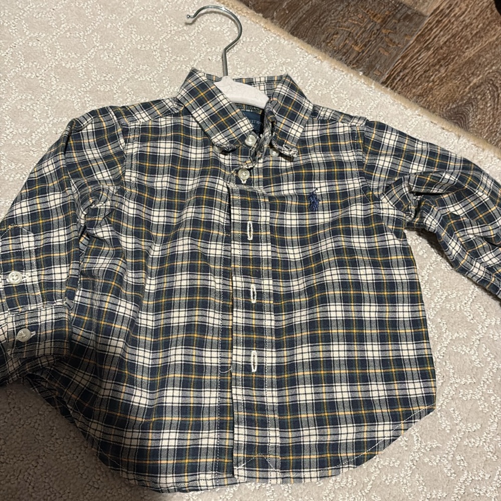 Polo by Ralph Lauren Kids Plaid Shirt - Navy and Yellow